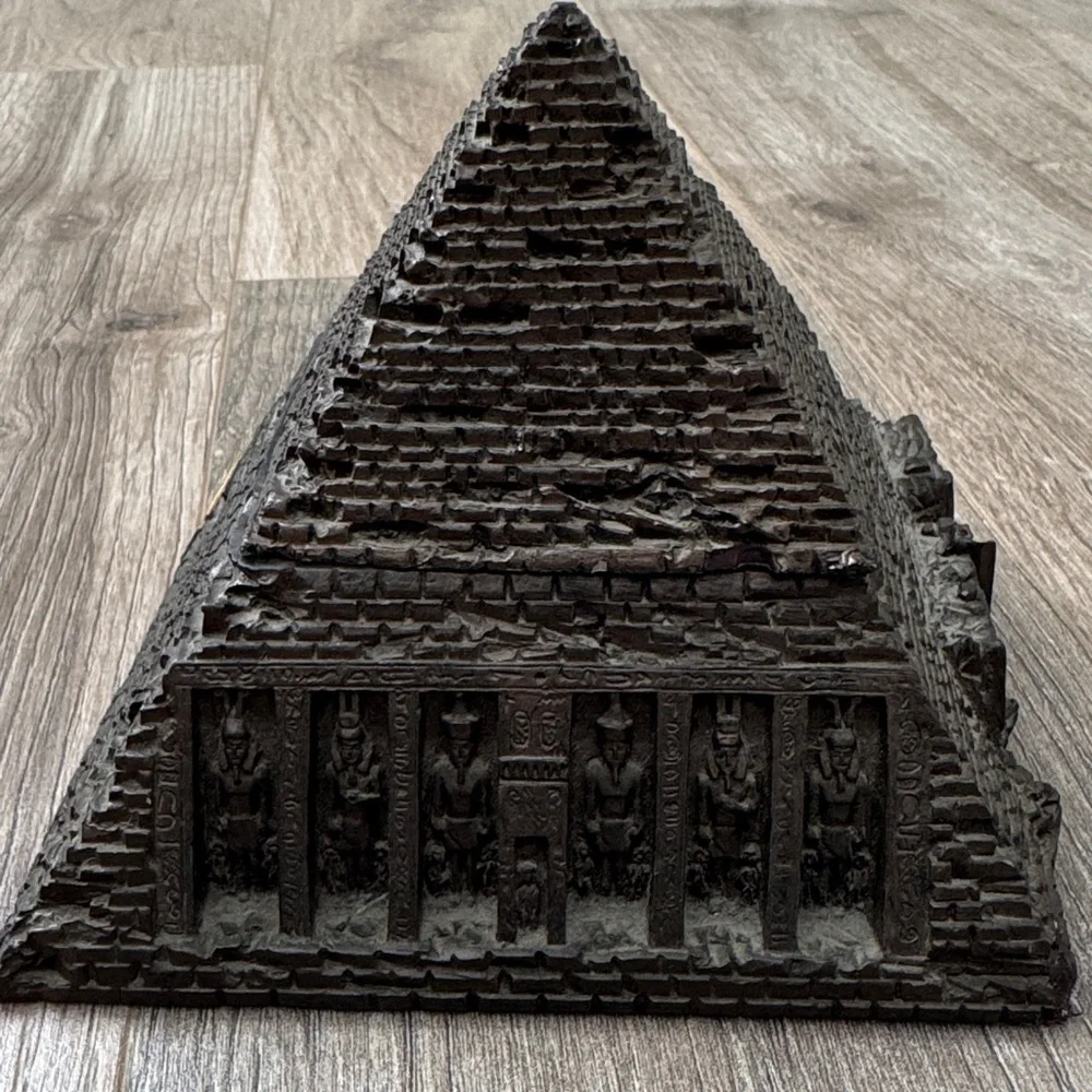 Egyptian Pyramid Decorative Jewelry Box Pyramid with Eye of Horus